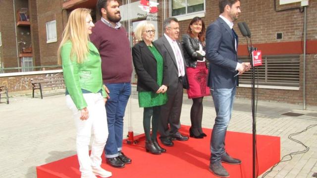 PSOE Zamora. Ana Ariza, Carlos Fernández, Inmaculada García Rioja, Ana Sánchez, José Ignacio Martín Benito y Antidio Fagúndez