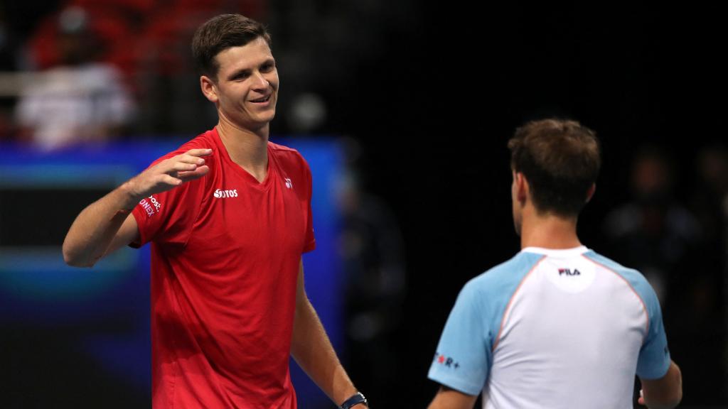 Hubert Hurkacz, durante la ATP Cup