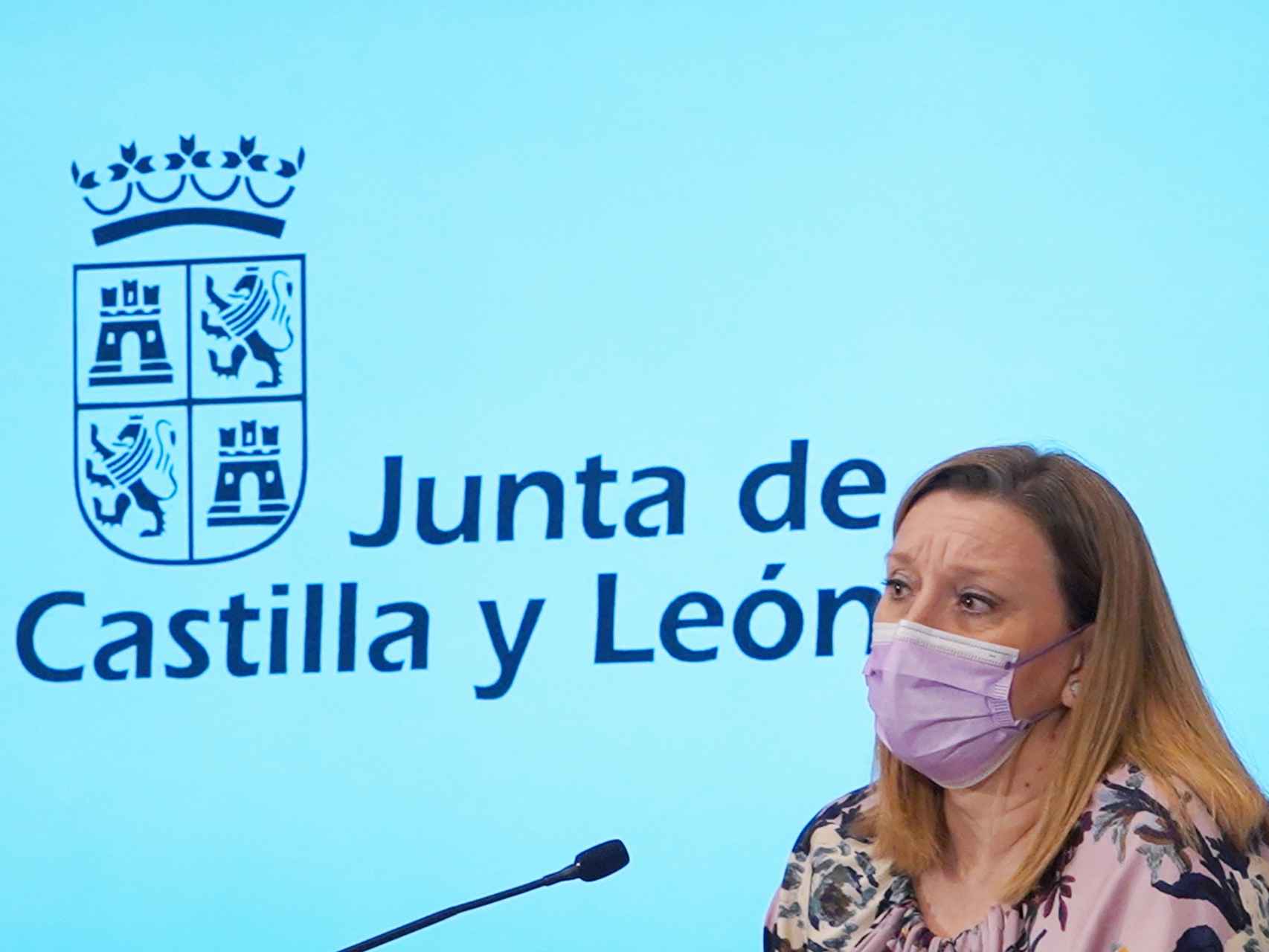 Isabel Blanco, consejera de Familia e Igualdad de Oportunidades, en una rueda de prensa