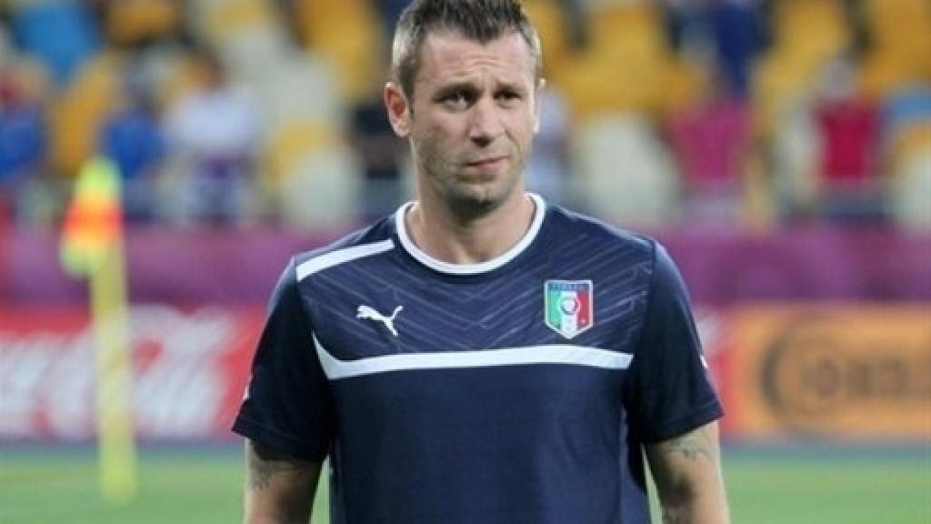 Antonio Cassano con la camiseta de Italia