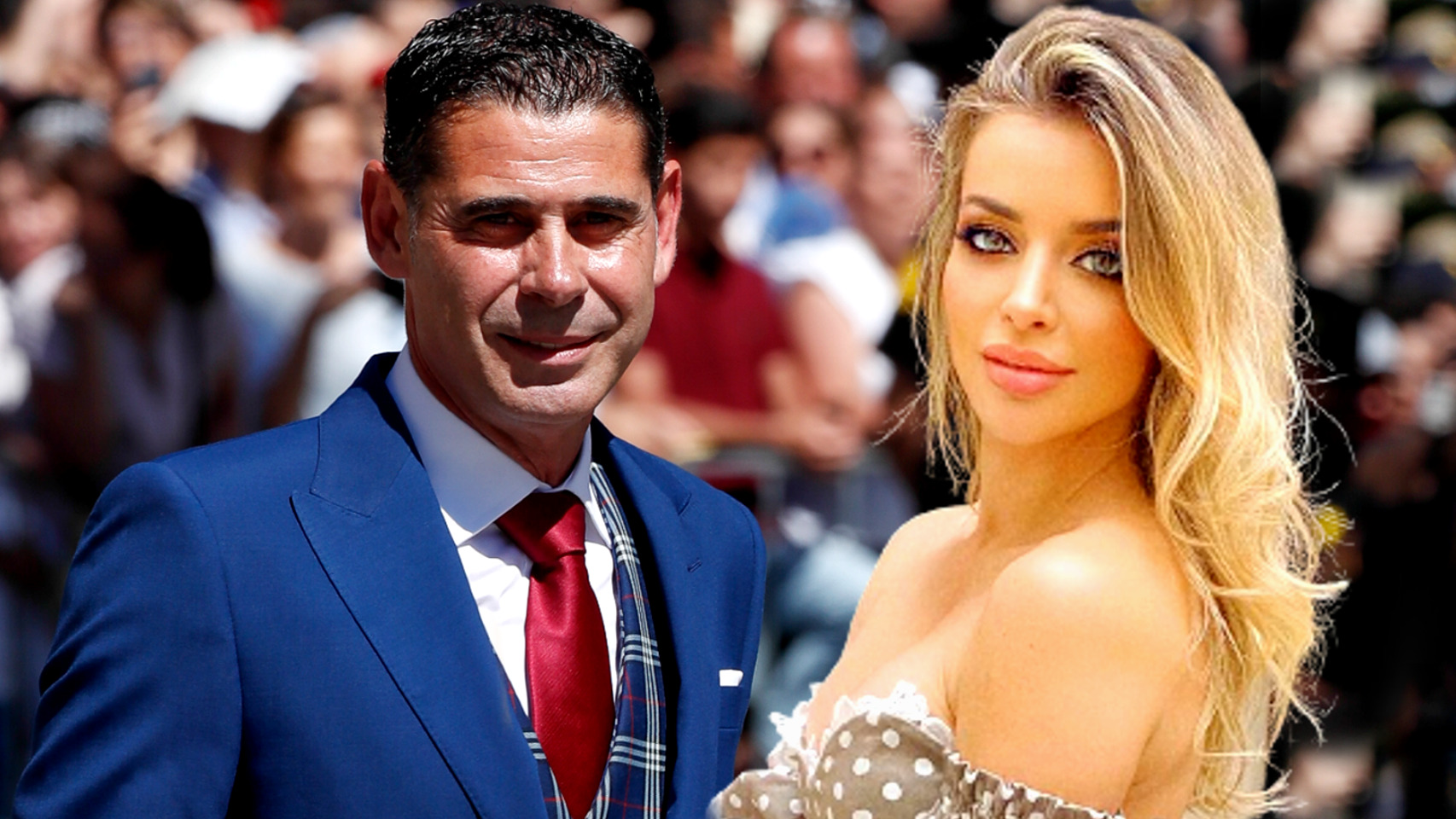 Fani Stipkovic y Fernando Hierro en un montaje de EL ESPAÑOL.