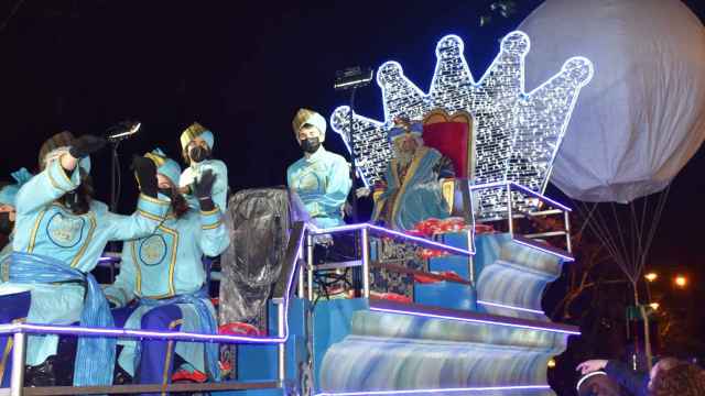 Los Reyes Magos en la cabalgata de Valladolid