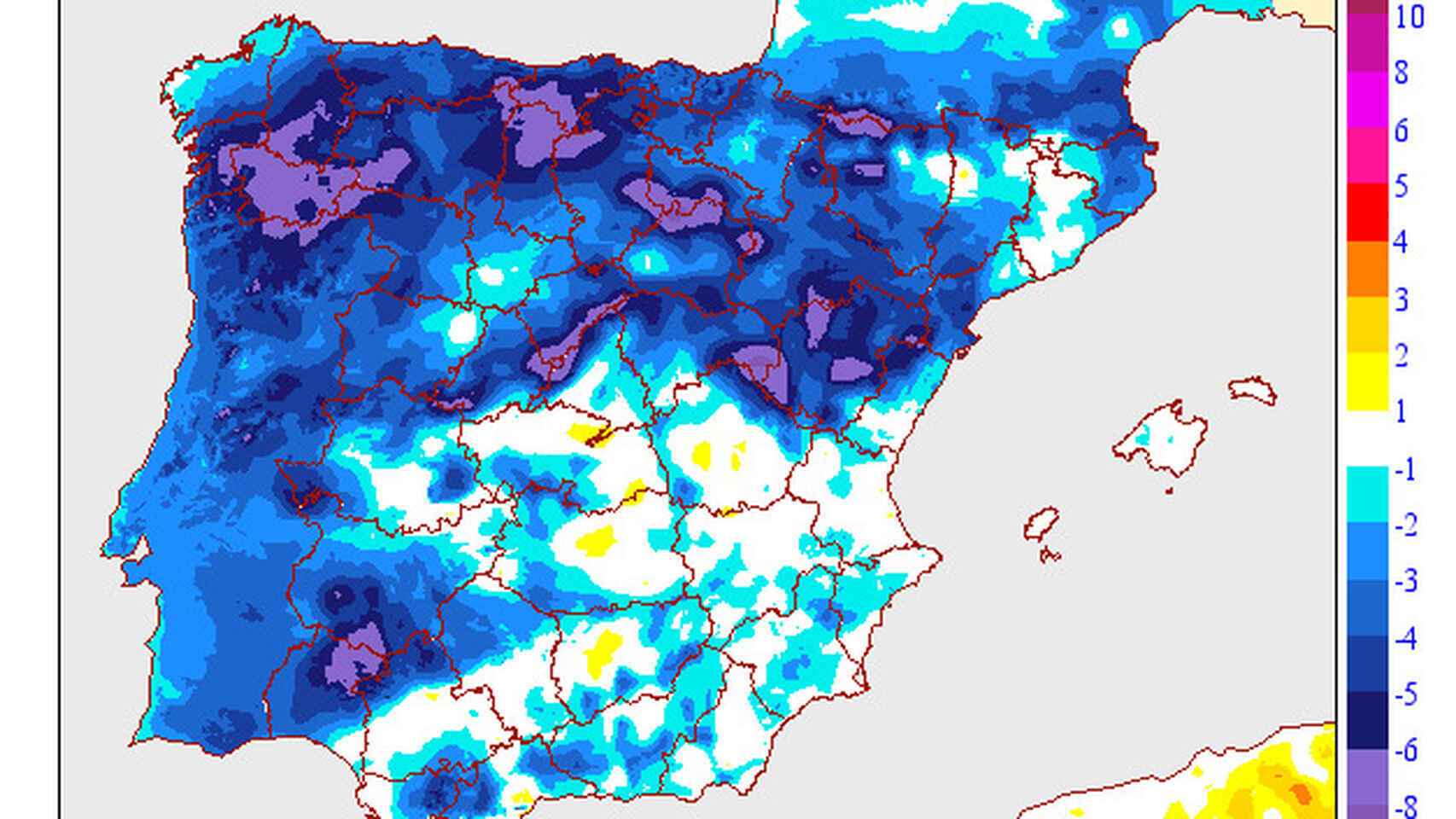 Temperaturas frías en España.