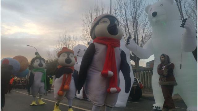 Figurantes de la cabalgata de Reyes de A Coruña 2022.