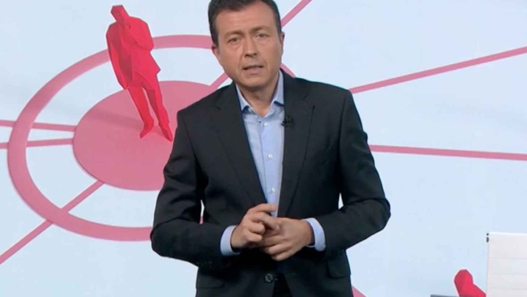 Manu Sánchez durante la intervención que se ha hecho viral.