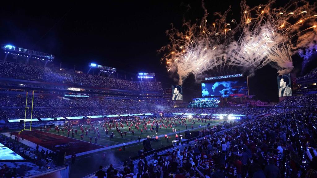 Fuegos artificiales en la Super Bowl LV de 2021