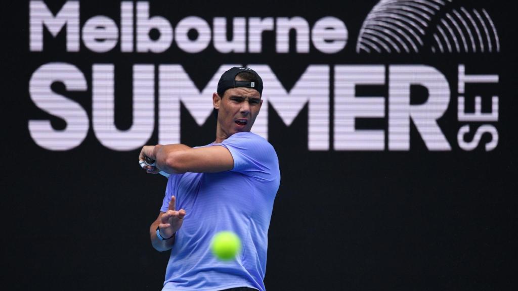 Rafa Nadal, durante su preparación en Melbourne