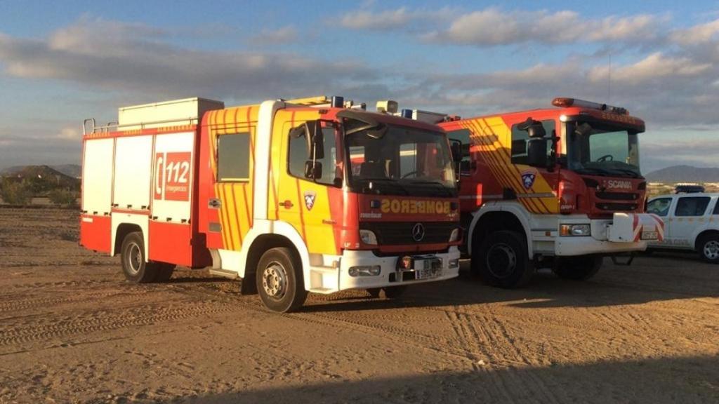 Vehículos de bomberos.