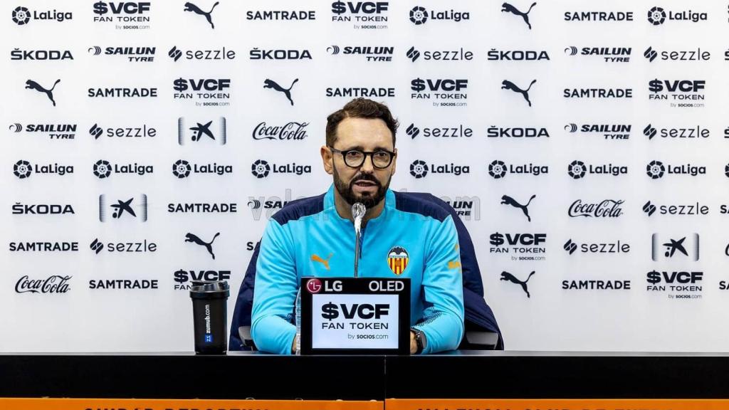 José Bordalás, durante una rueda de prensa.