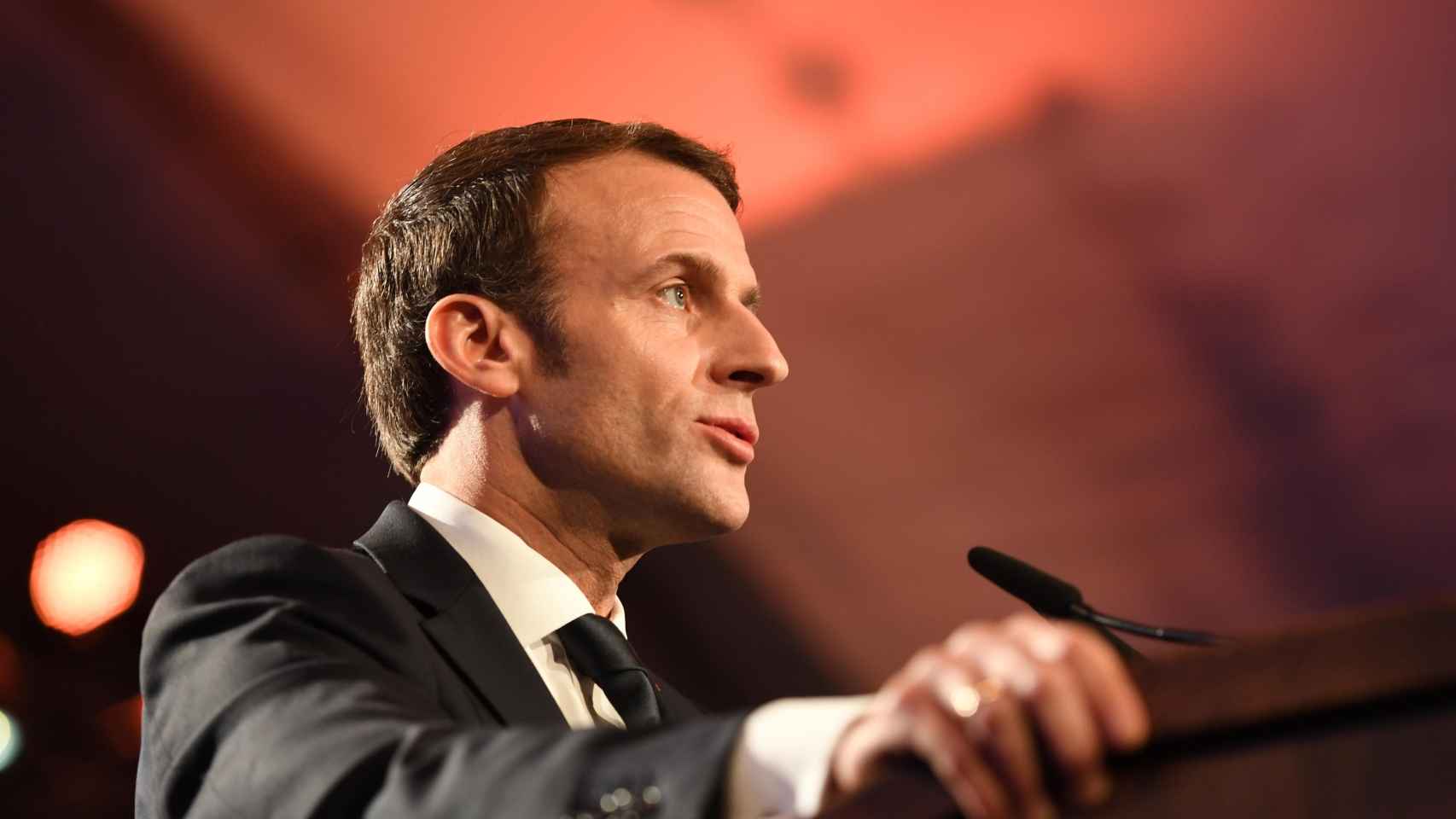 Emmanuel Macron ofrece un discurso durante el Quinto Foro Mundial del Holocausto