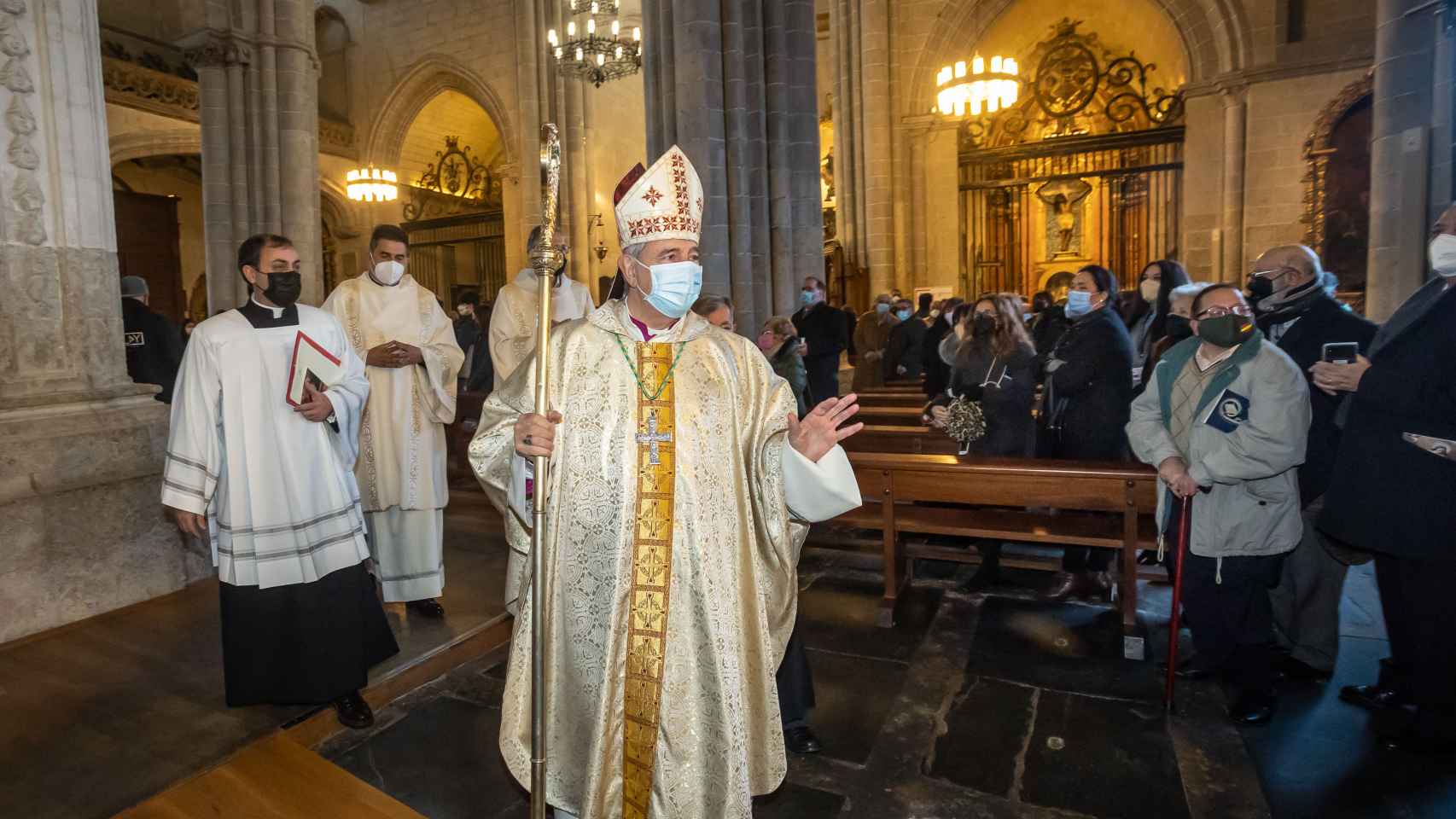 José Luis Retana durante la toma de posesión como nuevo obispo de Ciudad Rodrigo