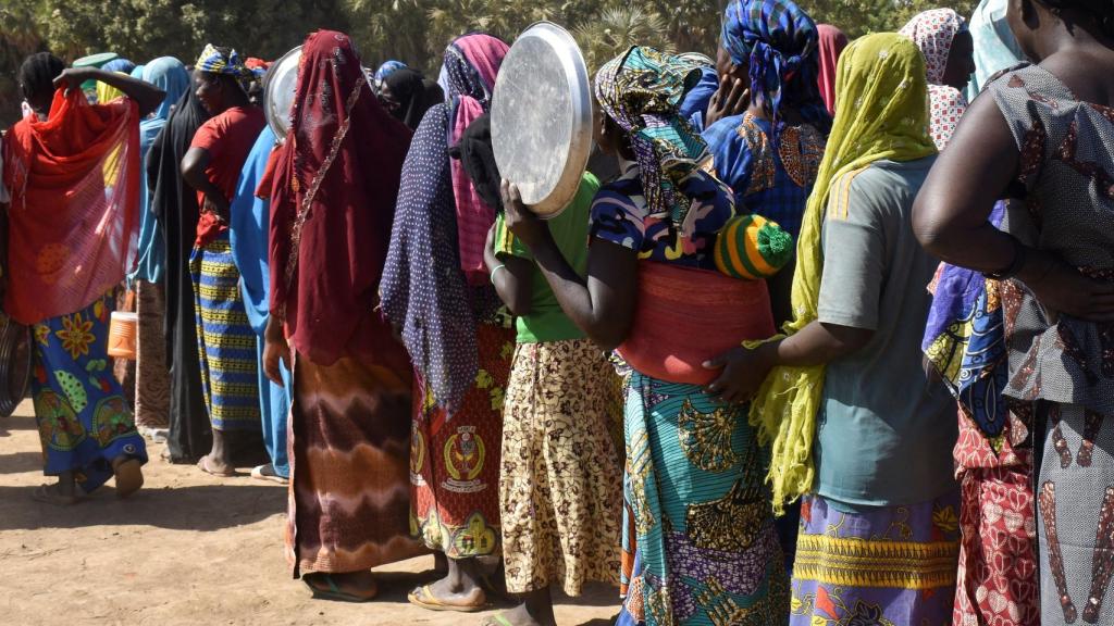 Cameruneses en un campo de refugiados en Chad.