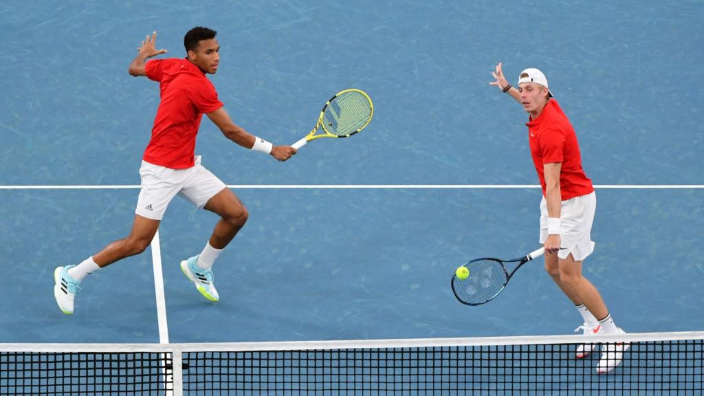 Felix Auger Aliassime y Denis Shapovalov, en la ATP Cup