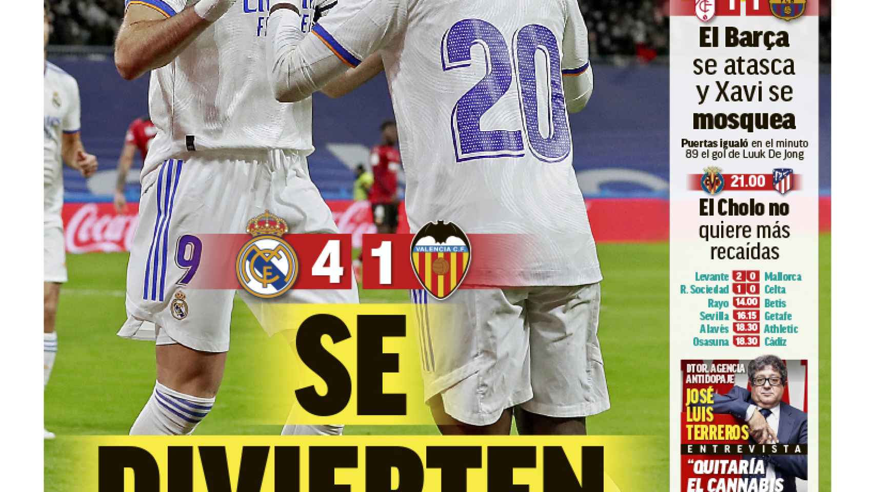 La portada del diario Marca (09/01/2022): Se divierten