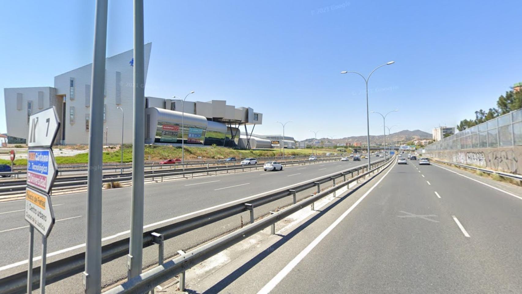 La MA-20, a la altura del Palacio de Ferias y Congresos de Málaga (Fycma).