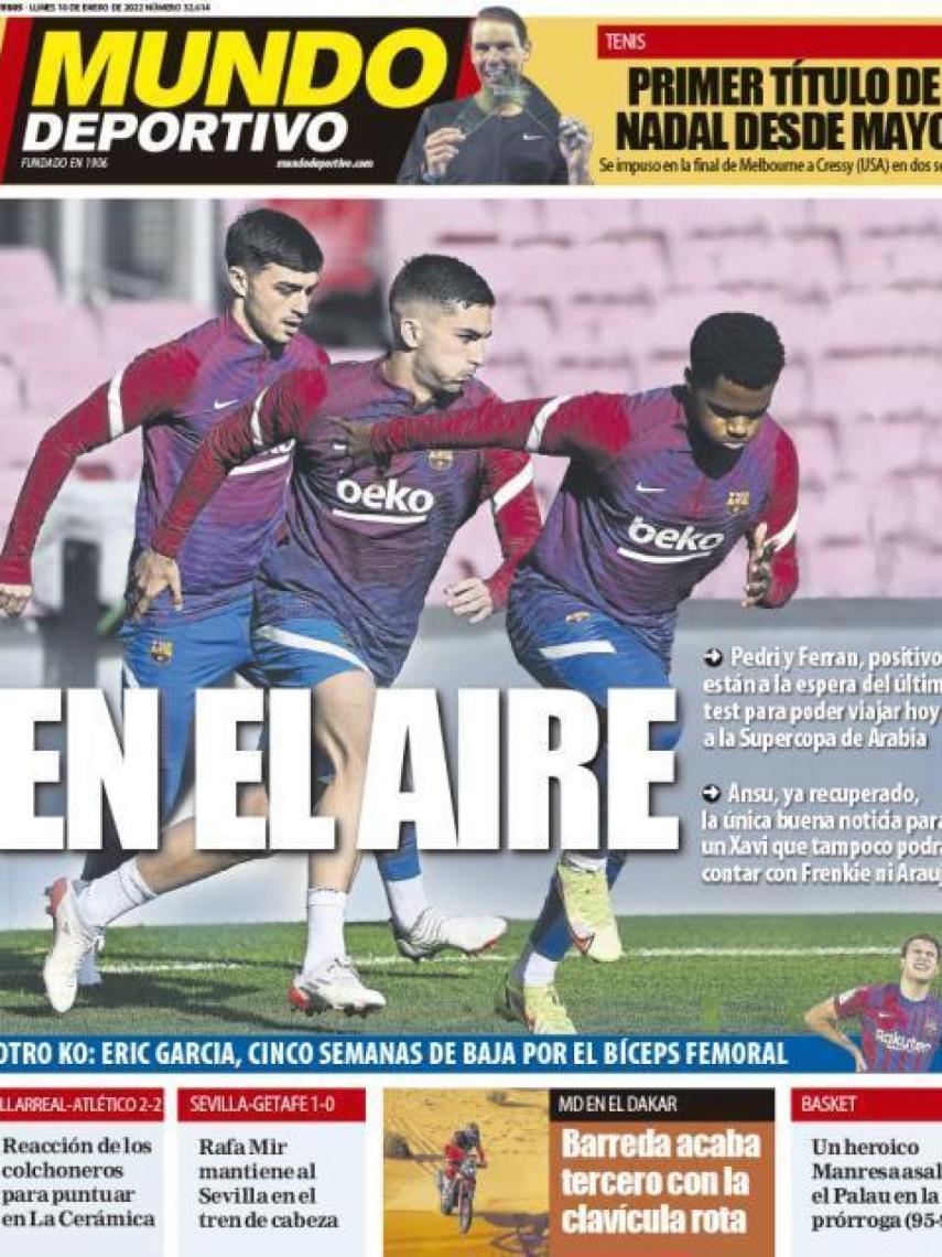 La portada del diario Mundo Deportivo (10/01/2022)
