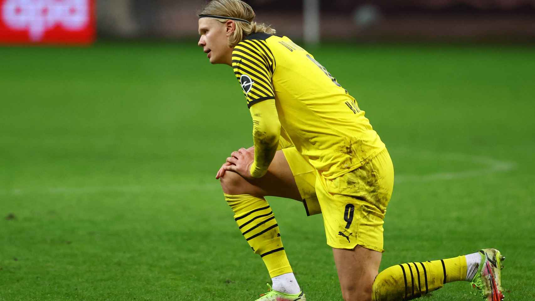 Erling Haaland, durante un partido con el Borussia Dortmund.