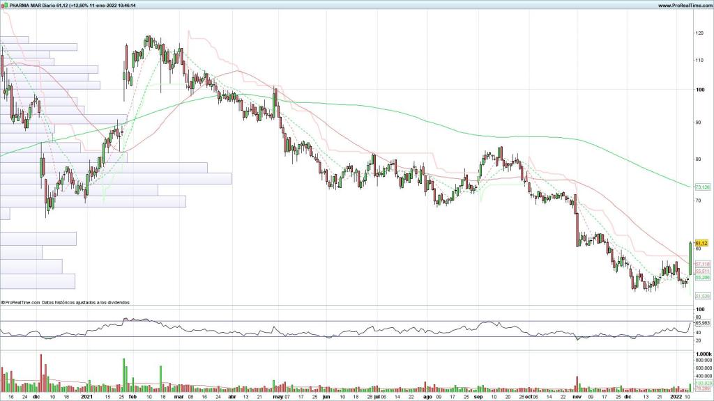 Evolución de las acciones de Pharma Mar