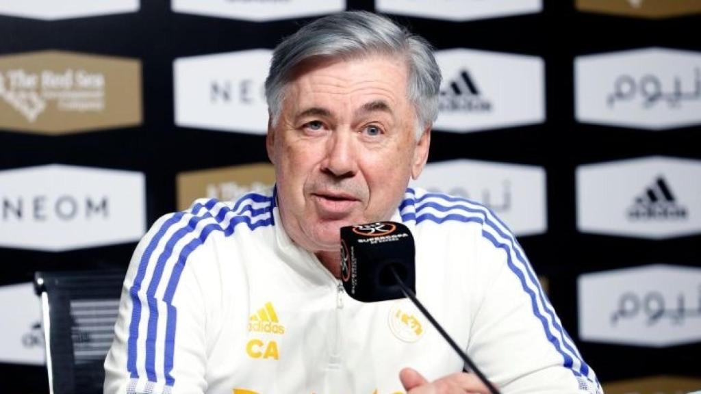 Carlo Ancelotti, en rueda de prensa.