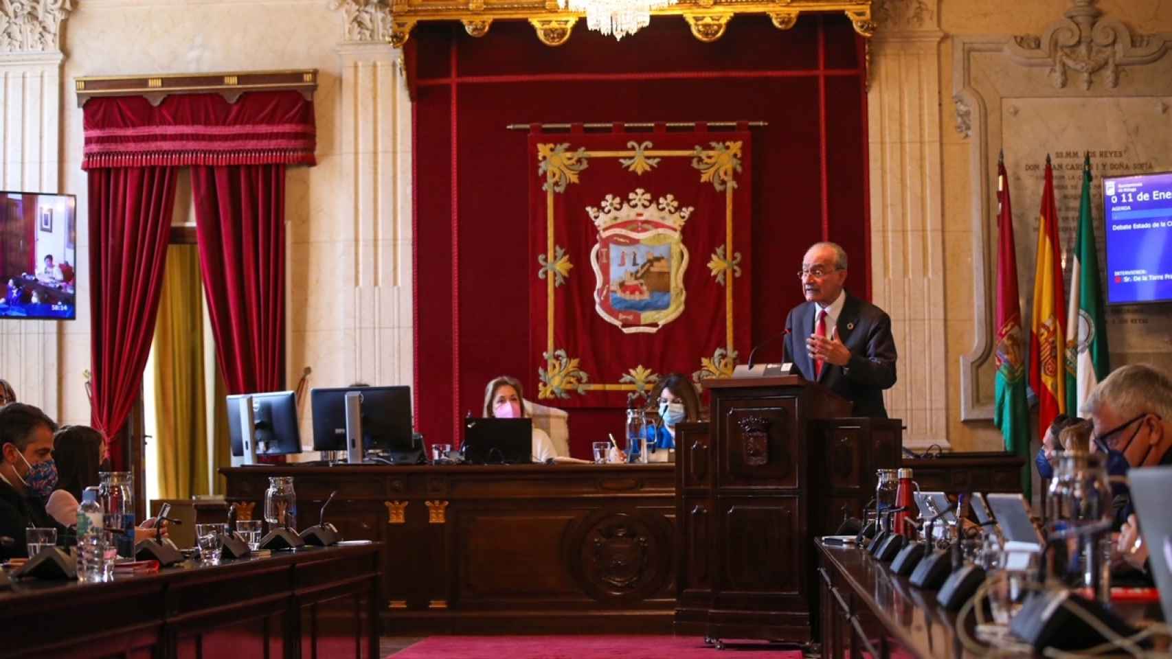 Francisco de la Torre, alcalde de Málaga, durante el Debate del Estado de la Ciudad.