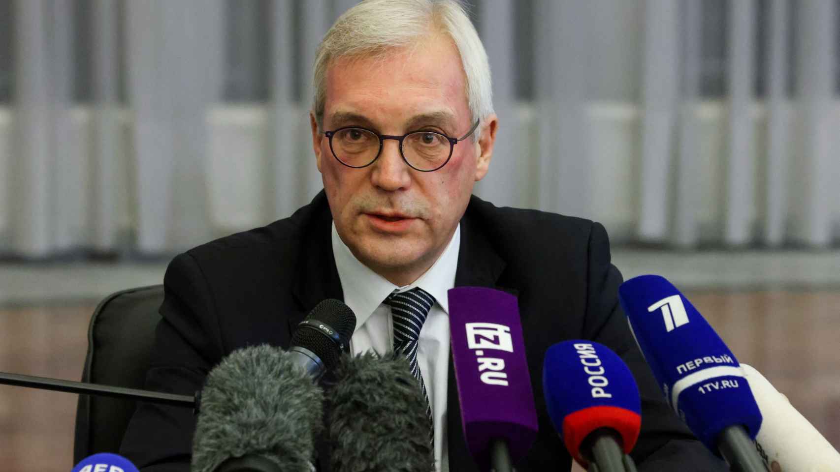 El viceministro de Exteriores ruso, Alexander Grushko, durante la rueda de prensa de este miércoles