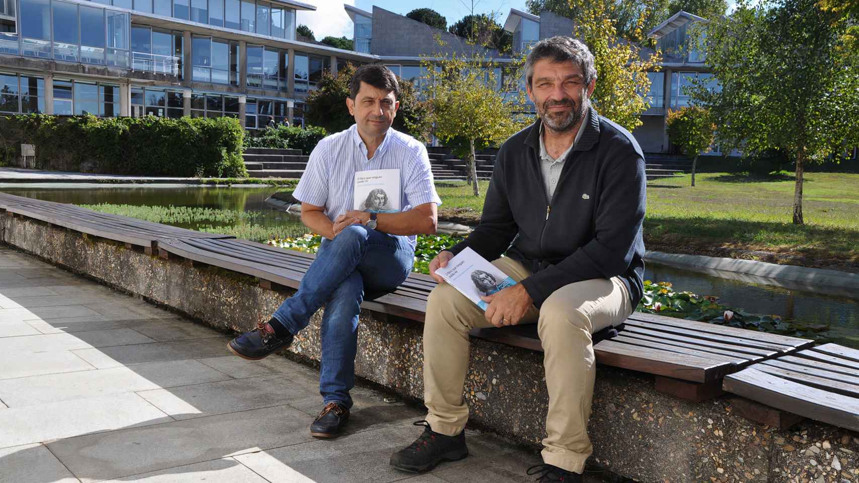 Nicanor Alonso e Miguel Mirás, autores de O libro que ninguén puido ler.
