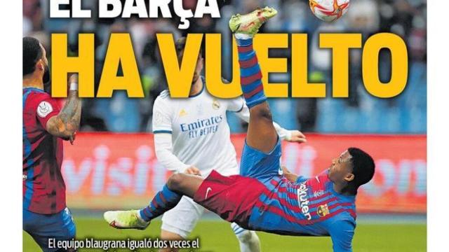 La portada del diario SPORT (13/01/2022)