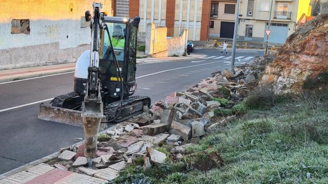 Imagen de las obras de los nuevos tramos de carril bici