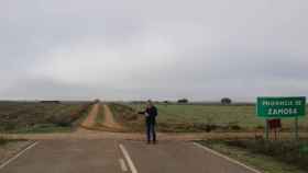 Manuel Fuentes en el límite entre Zamora y Valladolid