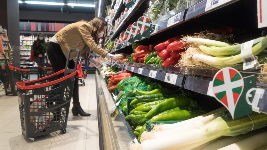 Imagen de los alimentos en un supermercado