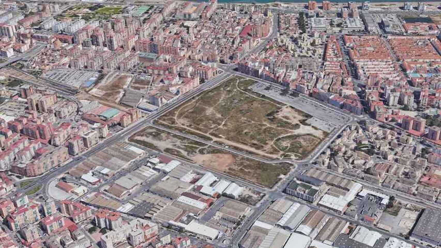 Vista aérea de los terrenos de Repsol, en Málaga capital.