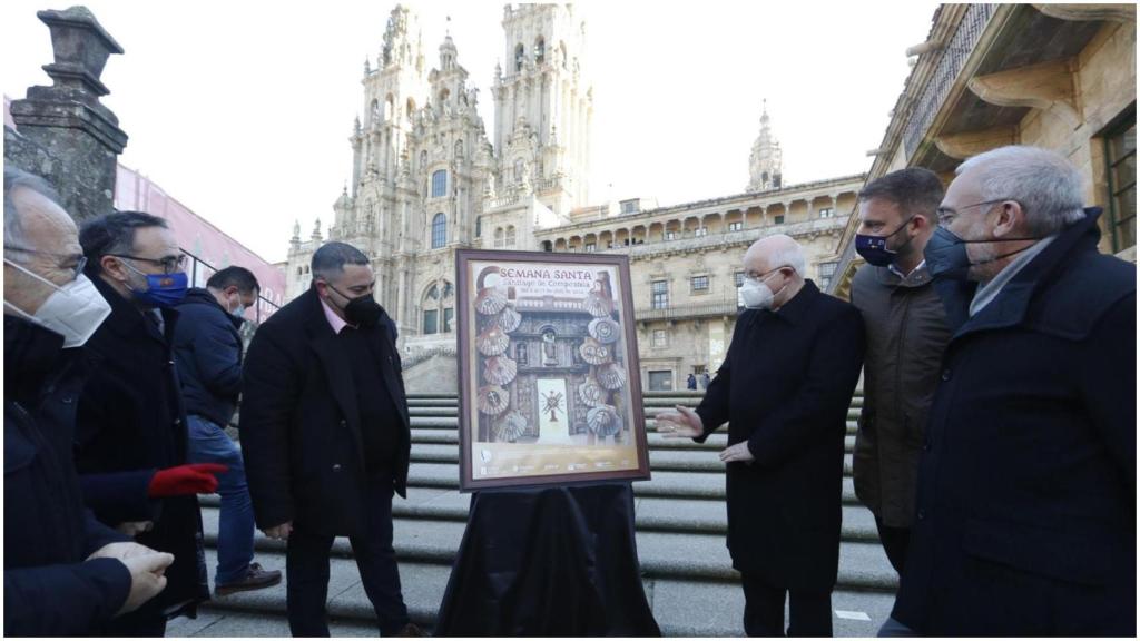 La presentación del cartel de la Semana Santa 2022 de Santiago.