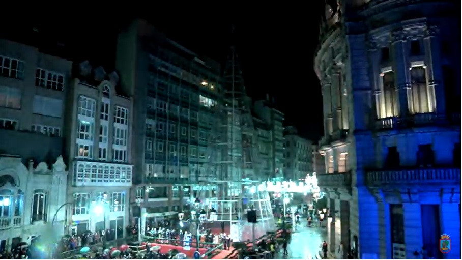 Las luces de Vigo ya apagadas