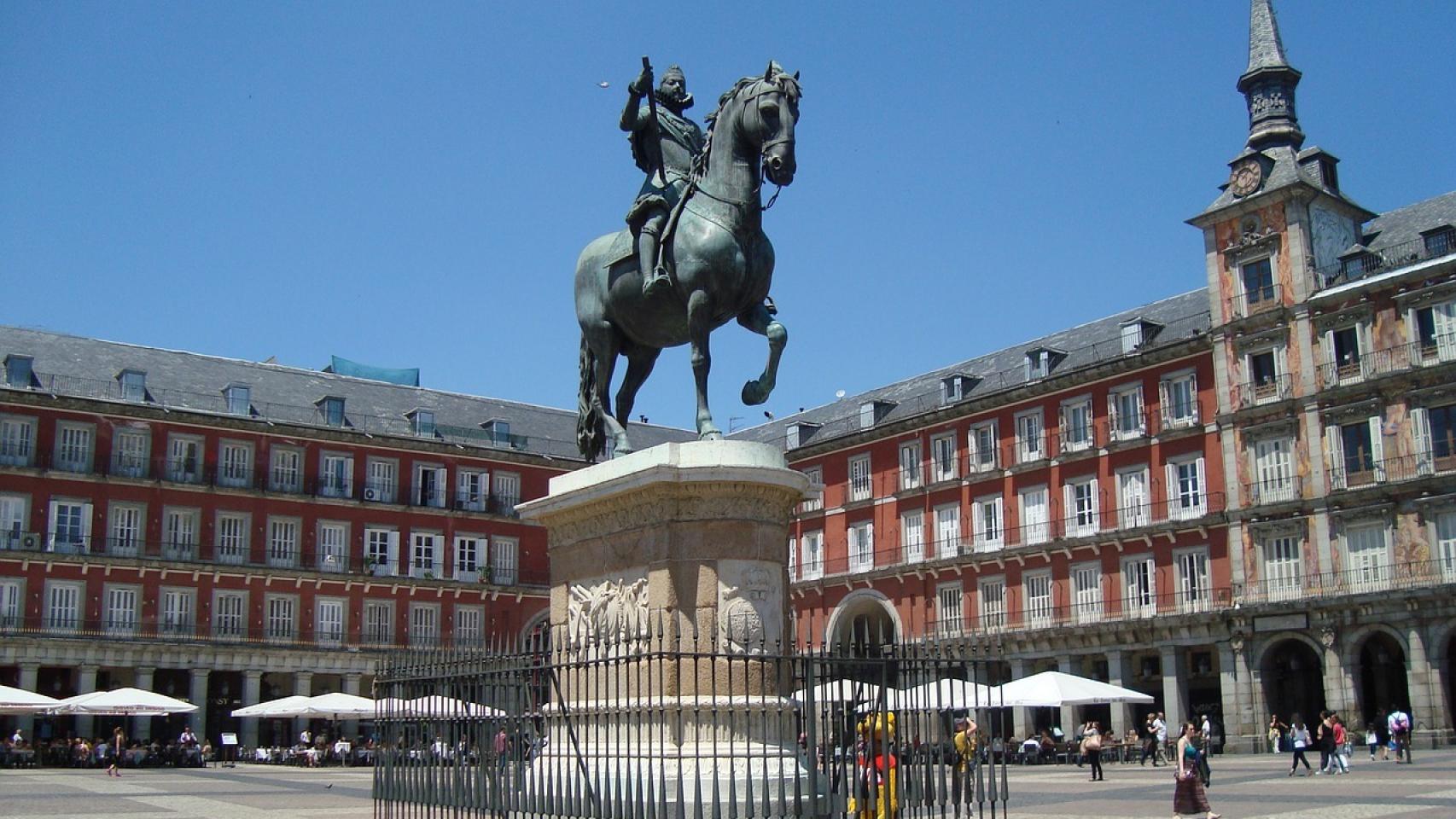 La Plaza Mayor de Madrid.