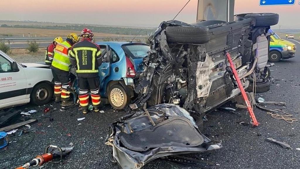 Accidente en Bargas (Toledo). Foto: Consorcio Provincial de Extinción de Incendios y Salvamentos de Toledo