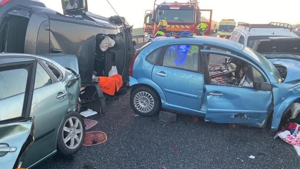 Accidente en Bargas (Toledo). Foto: Consorcio Provincial de Extinción de Incendios y Salvamentos de Toledo