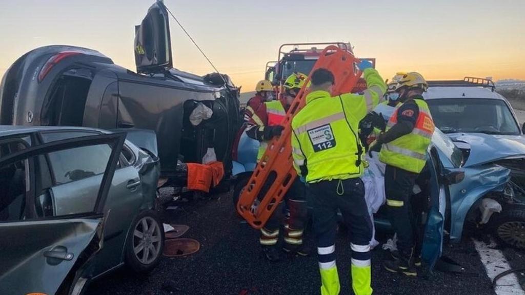 Accidente en Bargas (Toledo). Foto: Consorcio Provincial de Extinción de Incendios y Salvamentos de Toledo