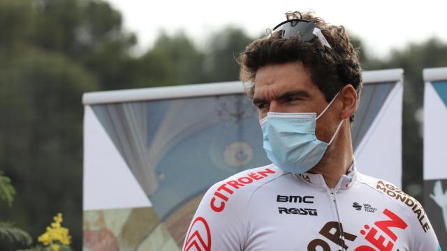 Greg Van Avermaet antes de una carrera