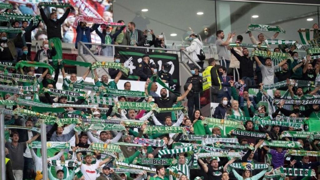 La afición del Real Betis en la grada.