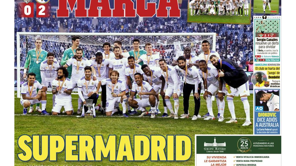 La portada del diario MARCA (17/01/2022)