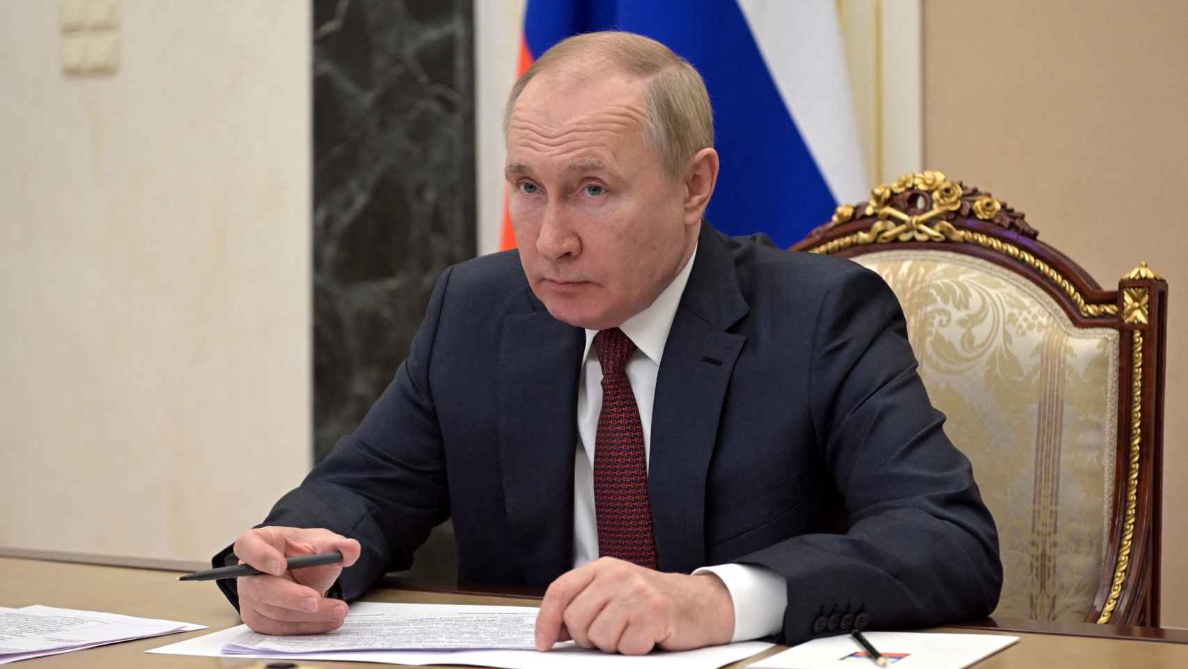 El presidente de Rusia, Vladimir Putin, durante una reunión en Moscú.