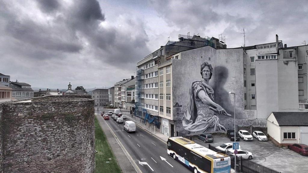 ‘Julio César’ en Lugo, el mejor mural urbano del mundo.