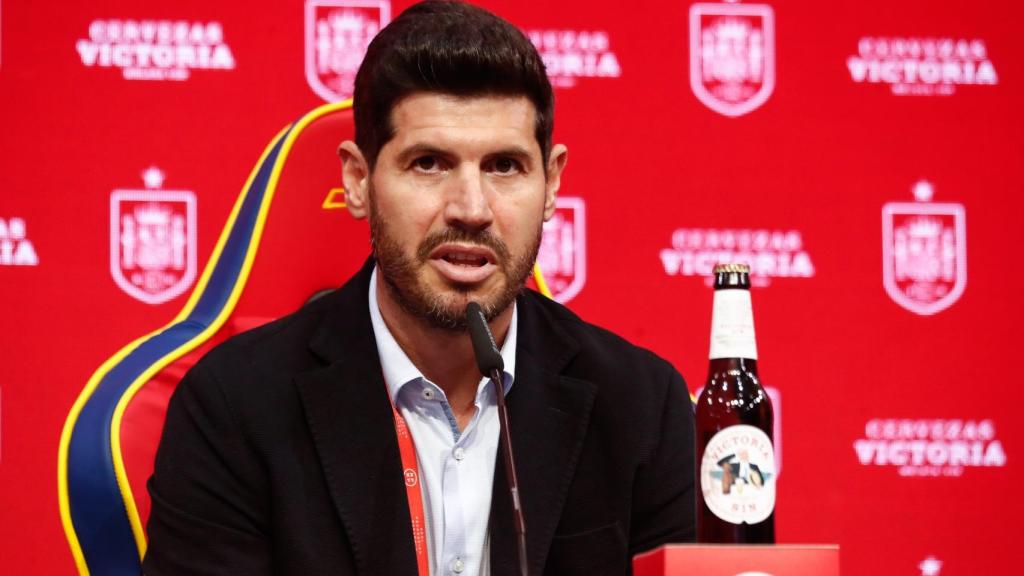 Albert Luque, durante un acto promocional de la RFEF.