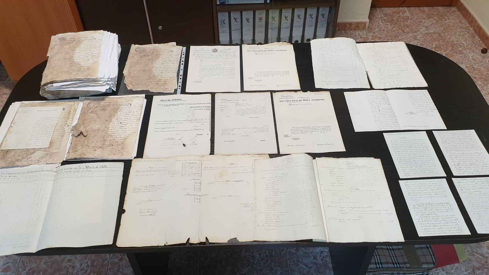 Documentos recuperados por la Guardia Civil