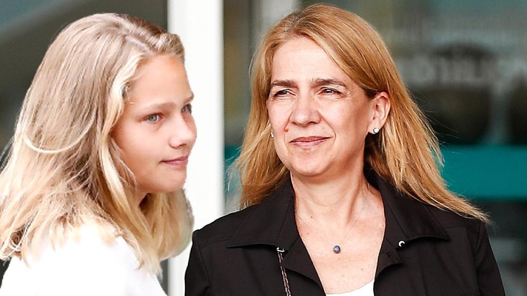 Irene Urdangarin y la infanta Cristina en un montaje de JALEOS.