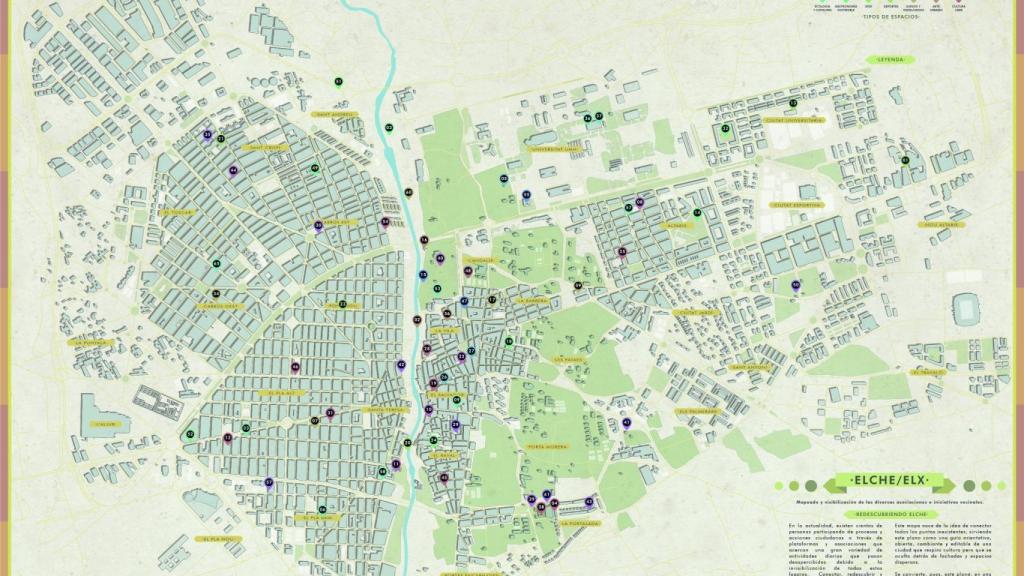 Mapa de Elche realizado por Álex Segarra.