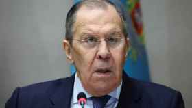 Sergei Lavrov durante la rueda de prensa.