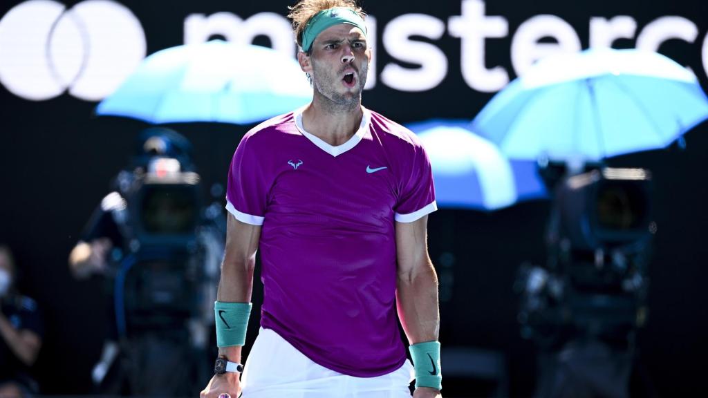 Nadal, durante los octavos de final del Abierto de Australia.