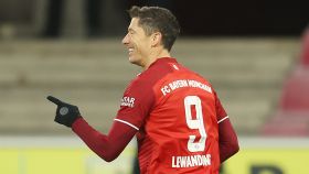 Robert Lewandowski celebra un gol