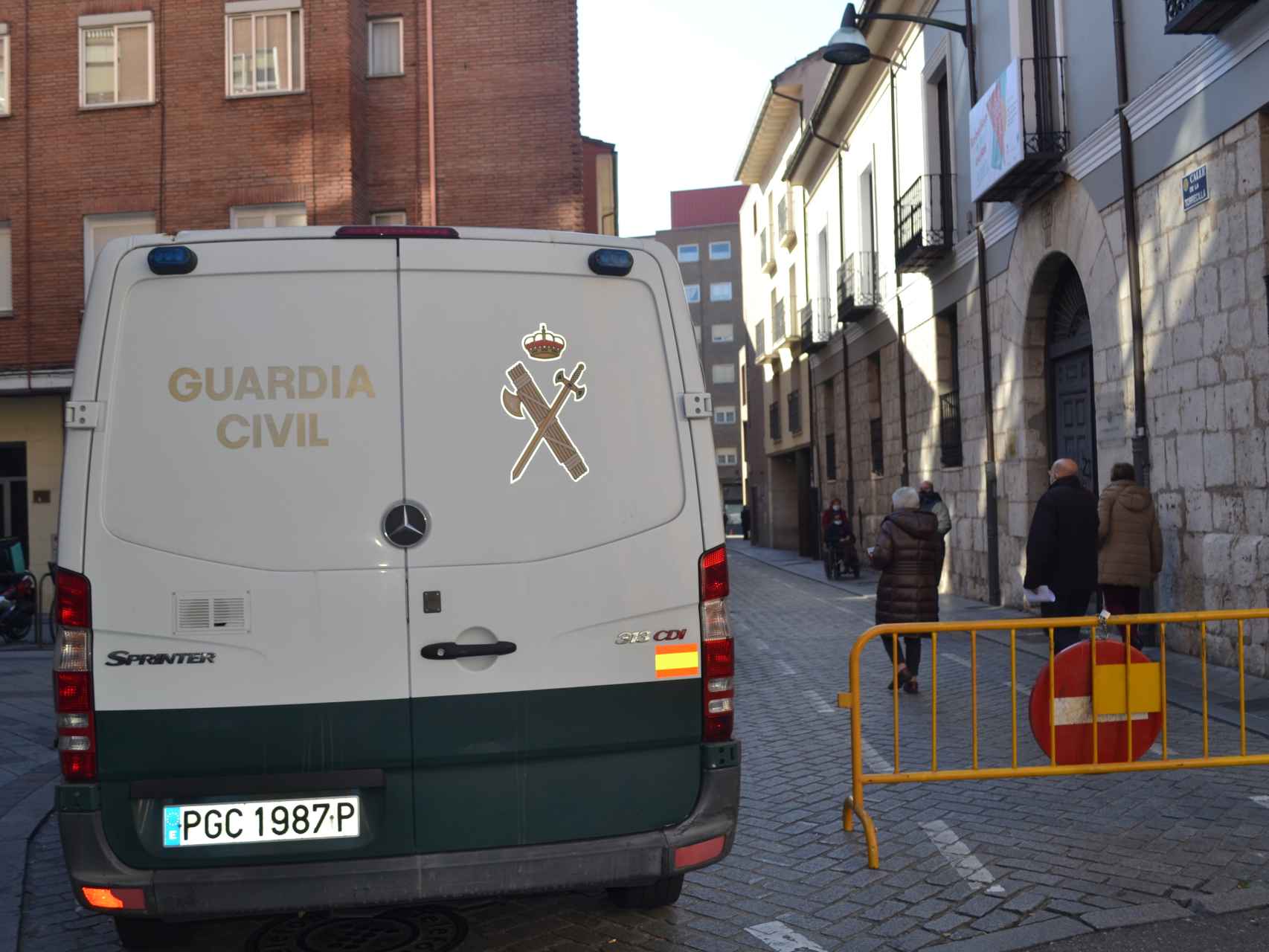 Imagen de archivo de un furgón de la Guardia Civil en Valladolid.